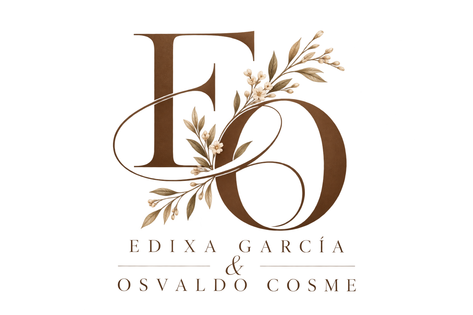 Edixa García y Osvaldo Cosme, monograma E y O